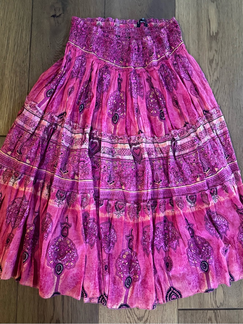 Chaudry Boho Tiered Maxi Skirt